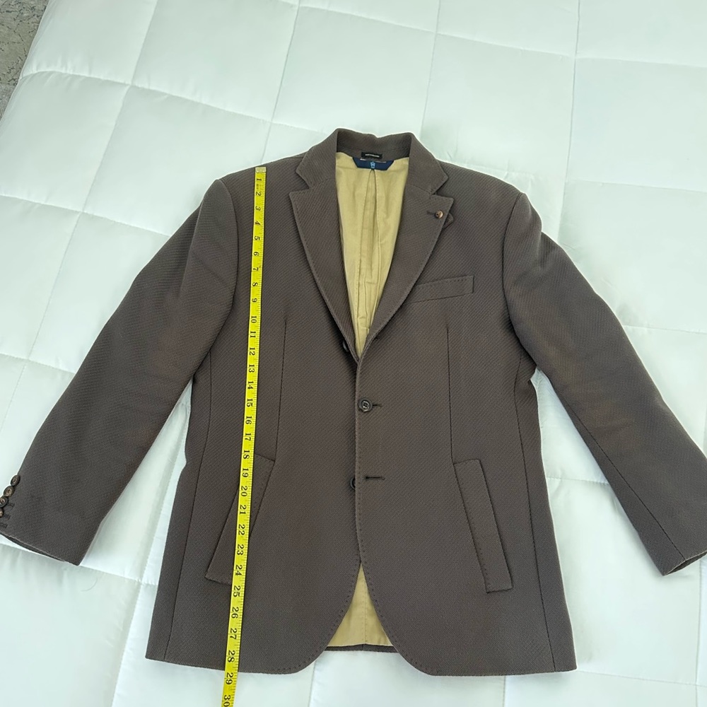 Massimo Dutti, Jacket for Men, Chocolate, 40R, 100% Extra Fine Cotton.
